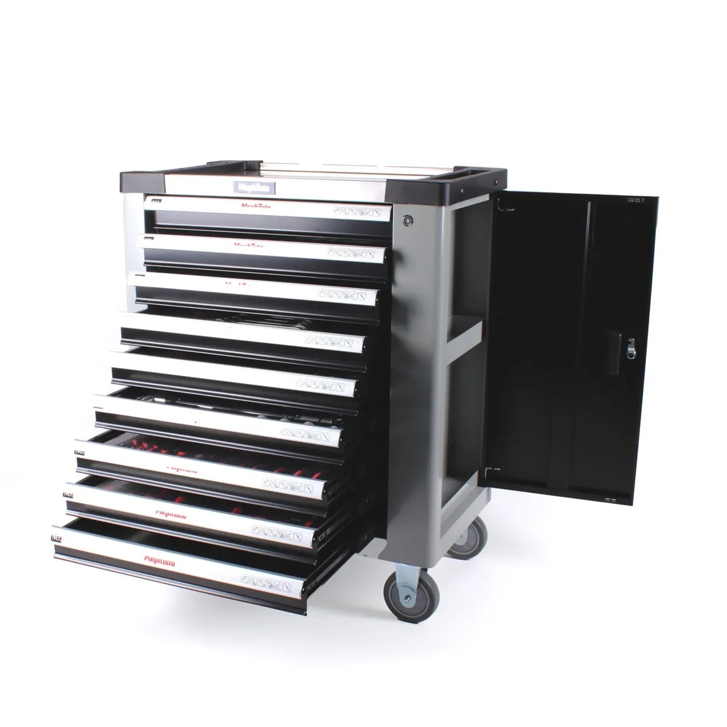 Mephisto Premium Werkzeugwagen 8 Schubladen inkl. Rollgabelschlüssel