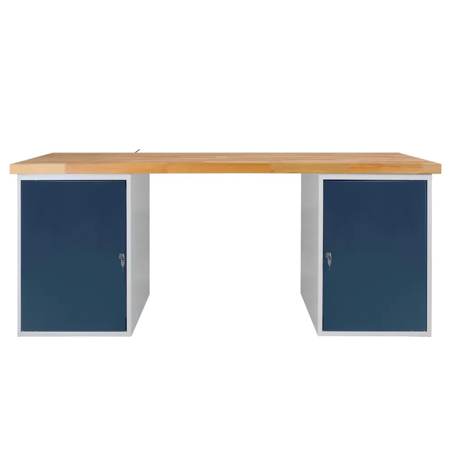 PROREGAL Werkbank Giant Rhino Plus mit 2 Stahlblechkästen HxBxT 84 x 200 x 70 cm Traglast 500 kg Lichtgrau Anthrazitgrau