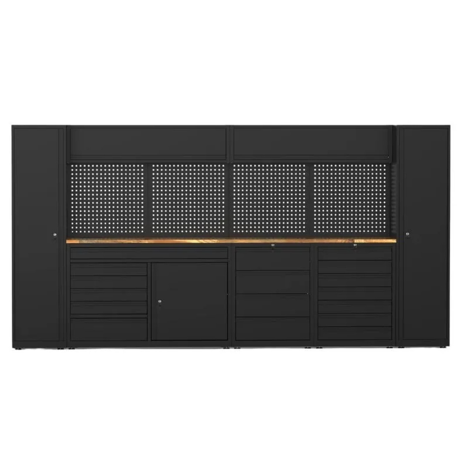 Galaflor Werkzeugschrank mit Arbeitsplatte und Lochwand 2025mm