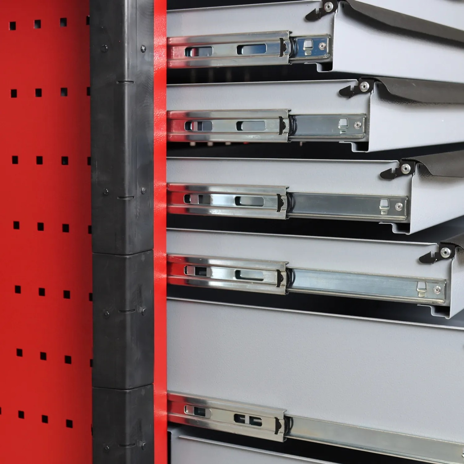 5 cm Feuerrot Silbergrau