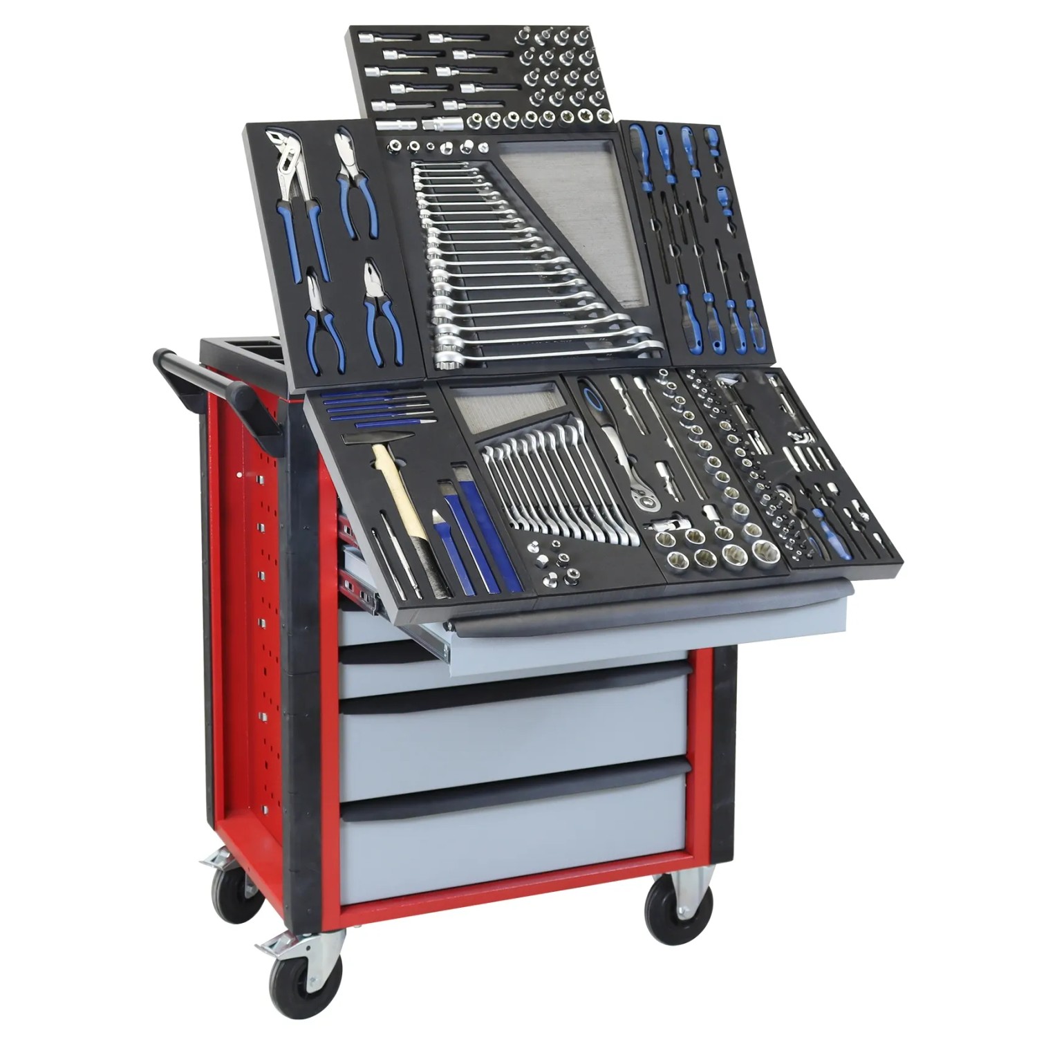 PROREGAL Werkstattwagen Cheetah Plus 190 Teilig Werkzeugset 7 Schubladen HxBxT 98