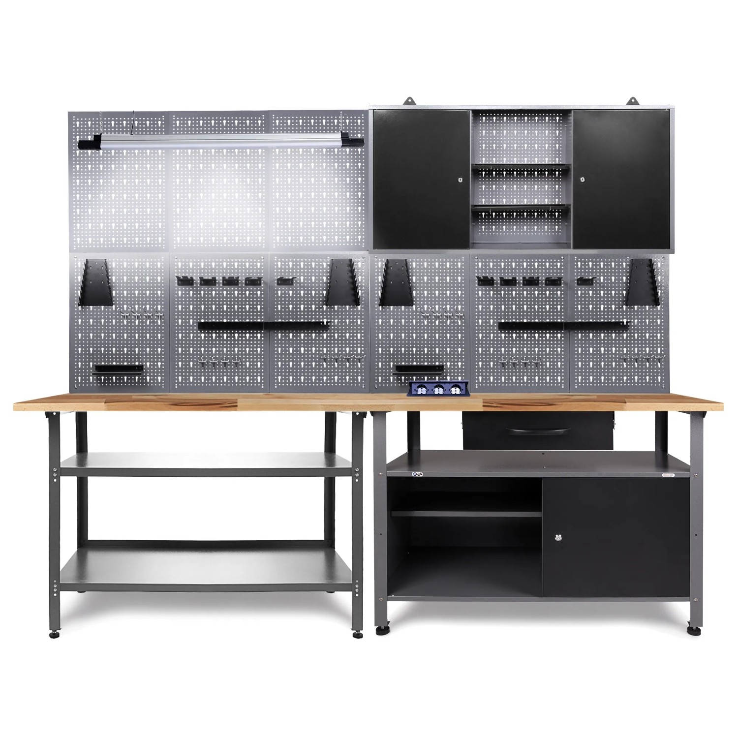 Ondis24 Werkbank Werkstatt Set Erfinder LED Bluetooth & Steckdose Werkstatteinrichtung