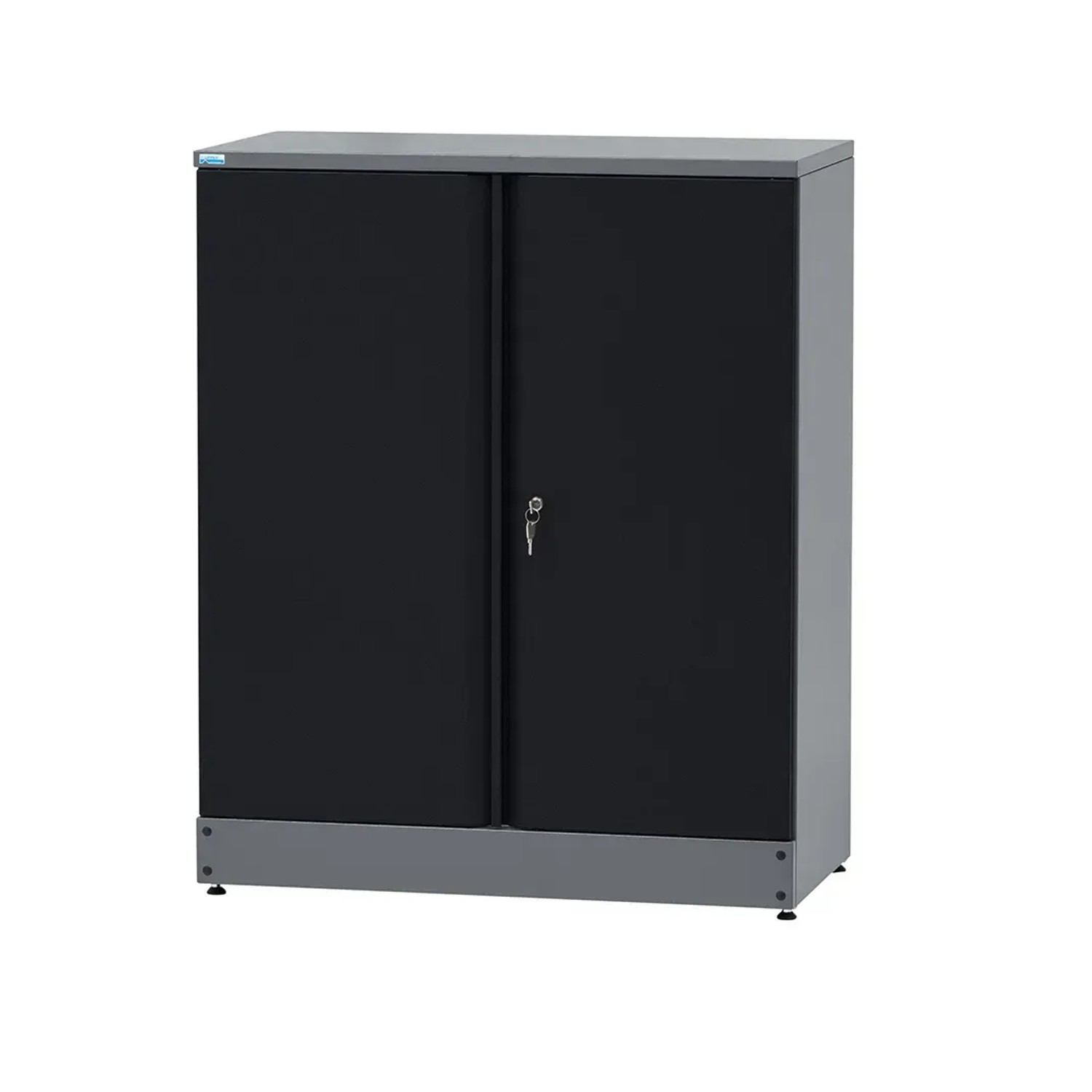 Küpper Materialschrank mit 2 Türen 10 Schubladen 110 cm Schwarz