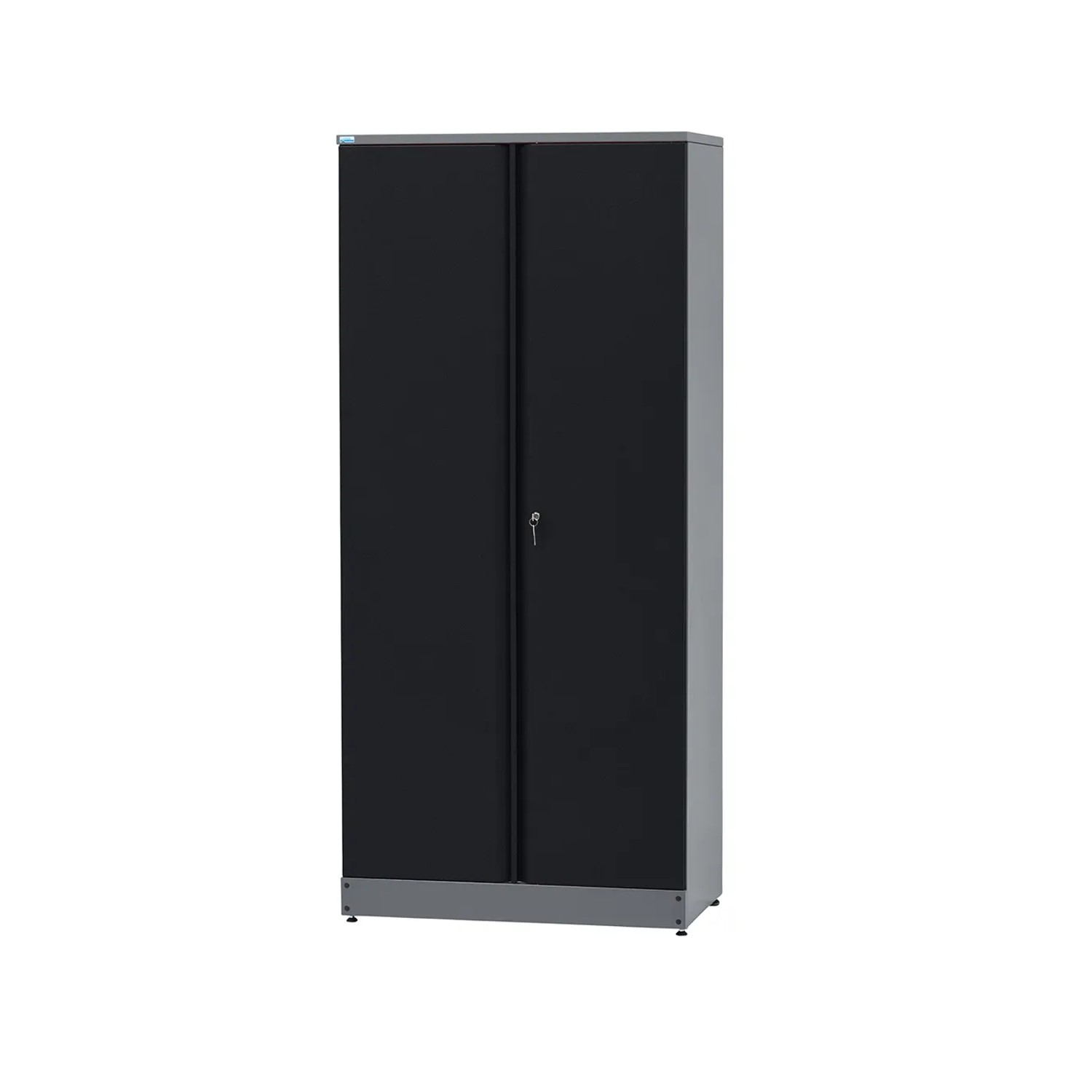 Küpper Schrank 2-Türig mit 10 Schubladen 204 x 91 x 45 cm Schwarz-Hellgrau