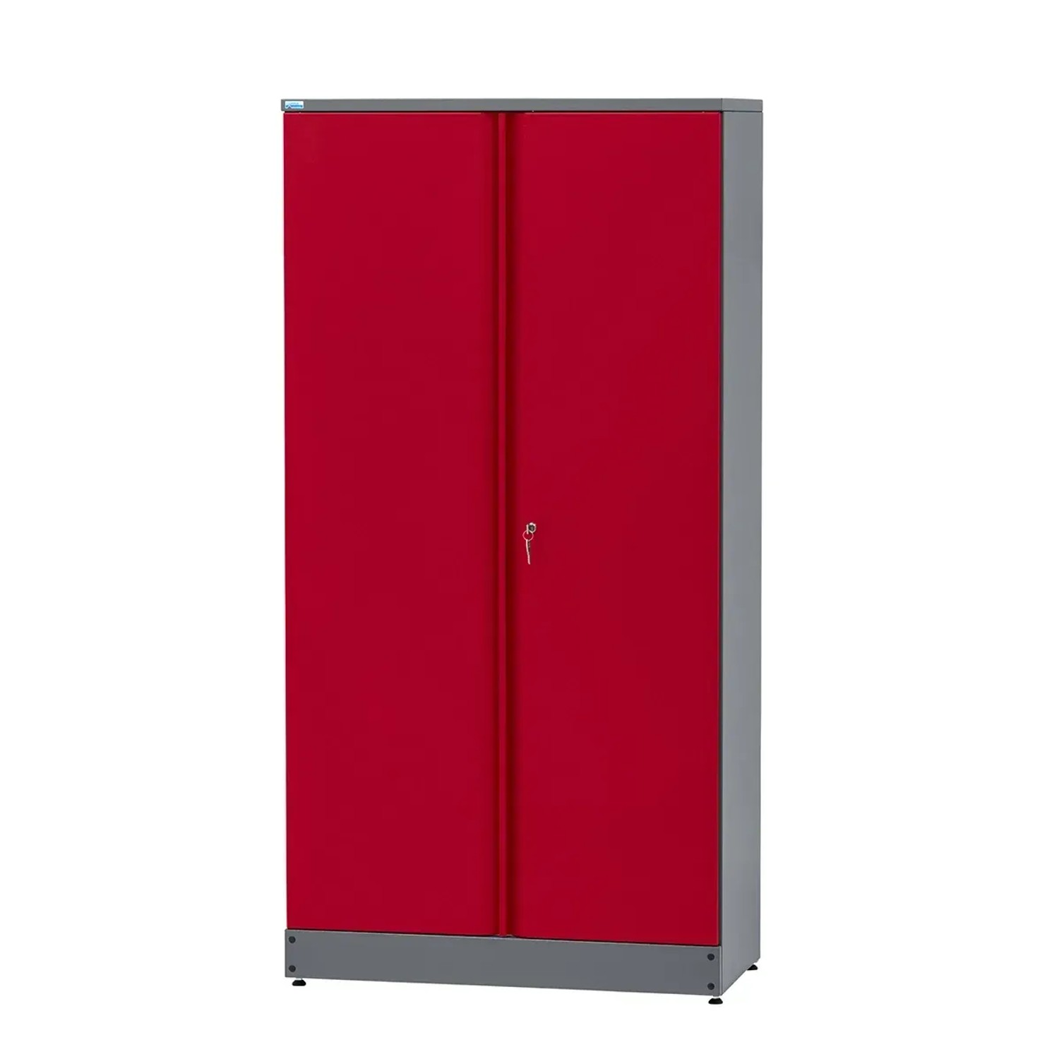 Küpper Materialschrank mit 2 Türen 10 Schubladen 180 cm Dunkelrot