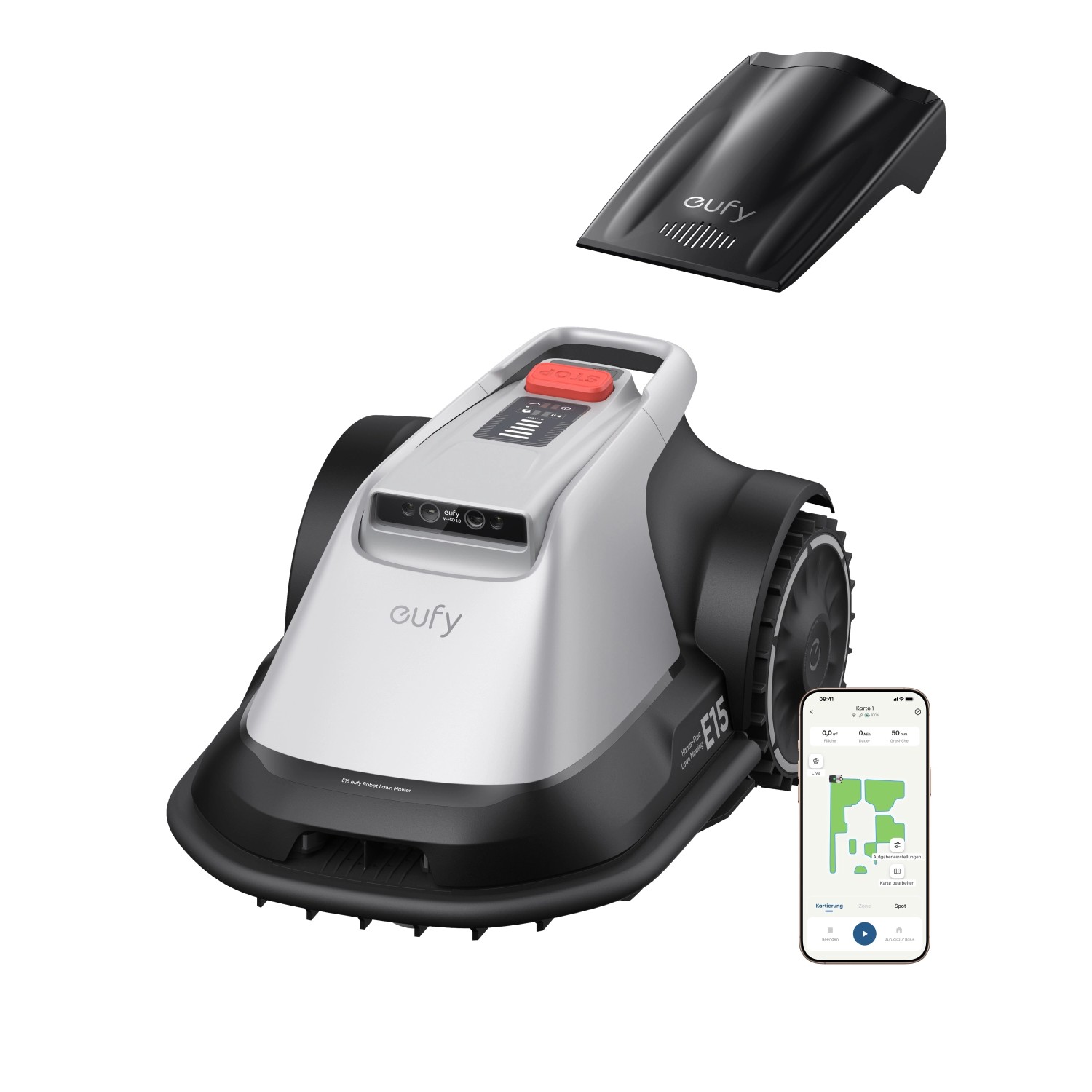 Eufy Mähroboter E15 für Rasenfläche bis 800 m²
