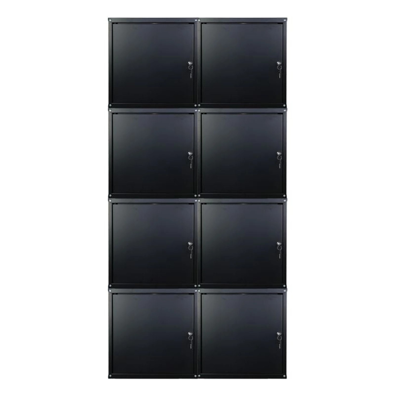 PROREGAL Mega Deal 8x Schließfachwürfel Cubic XL HxBxT 45 x 45 x 45 cm Schwarz