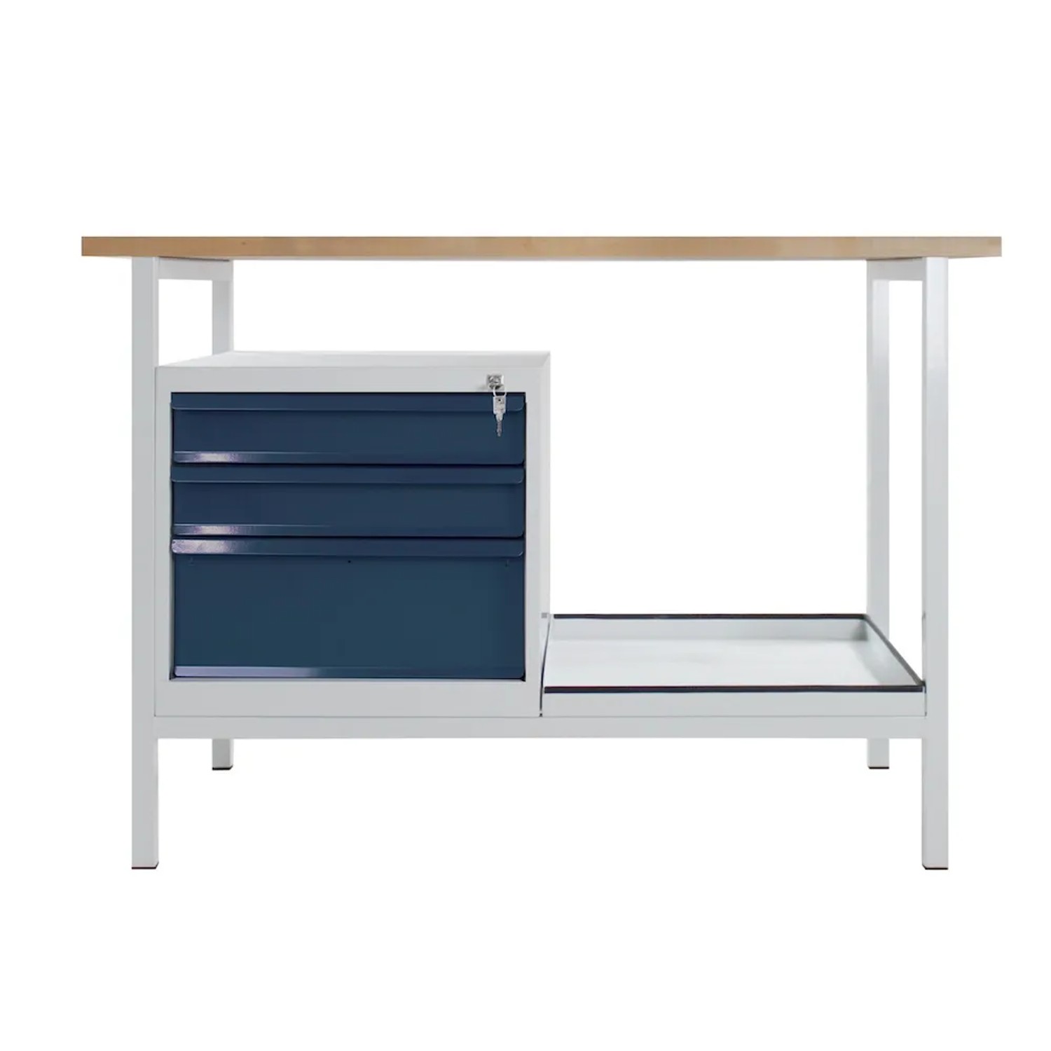 PROREGAL Werkbank Light Rhino mit Ablagefach 3 Schubladen HxBxT 82